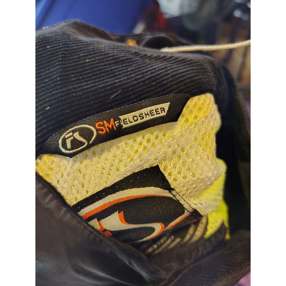 Vintage Y2K Fieldsheer Motorcycle Rain Jacket Men's Large Black Yellow Nylon‎ - Picture 4 of 8